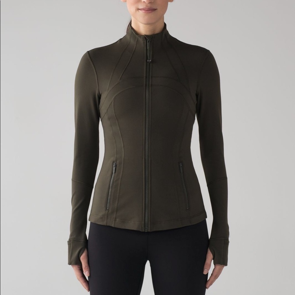 Like new dark olive lululemon define jacket 8